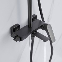 Душевая система Shevanik S4226T, цвет вороненая сталь, gunmetal