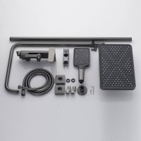 Душевая система Shevanik S4226T, цвет вороненая сталь, gunmetal
