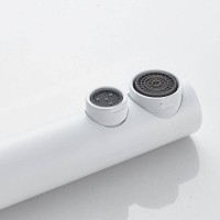 Смеситель для кухонной мойки Shevanik S468C, с подключением к фильтру, цвет белый матовый