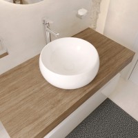 BOND S52-390 Раковина накладная круглая 40*40*15,5см белая