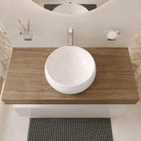 BOND S52-390 Раковина накладная круглая 40*40*15,5см белая