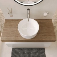 BOND S53-390 Раковина накладная круглая 39*39*15см белая