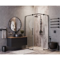 BOND S53-398 Раковина накладная круглая 39*39*15см черная