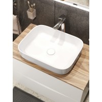 BOND S54-500 Раковина накладная прямоугольная 50*39*13см белая