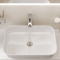 BOND S54-600 Раковина накладная прямоугольная 60*42*14см белая