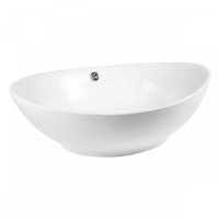 BOND S55-590 Раковина накладная овальная 59*38*19см белая