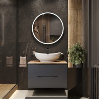 BOND S55-590 Раковина накладная овальная 59*38*19см белая
