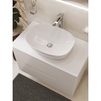 BOND S56-500 Раковина накладная прямоугольная 50*38*14см белая