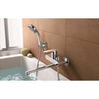Смеситель для ванны и душа Shevanik S5622, с душевым гарнитуром, цвет хром
