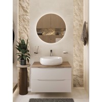 BOND S58-490 Раковина накладная овальная 49*35*14,5см белая