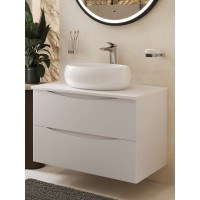 BOND S58-490 Раковина накладная овальная 49*35*14,5см белая