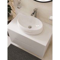 BOND S58-490 Раковина накладная овальная 49*35*14,5см белая