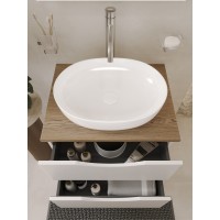 BOND S59-490 Раковина накладная овальная 60*40*15см белая