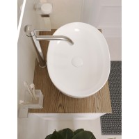 BOND S59-490 Раковина накладная овальная 60*40*15см белая