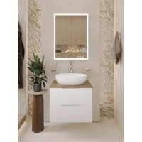 BOND S59-490 Раковина накладная овальная 60*40*15см белая