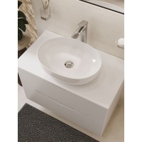 BOND S59-490 Раковина накладная овальная 60*40*15см белая