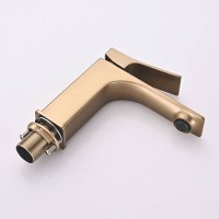 Смеситель для раковины Shevanik S6101G, цвет золотой сатин