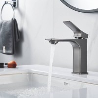 Смеситель для раковины Shevanik S6101T, вороненая сталь, gunmetal