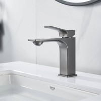 Смеситель для раковины Shevanik S6101T, вороненая сталь, gunmetal