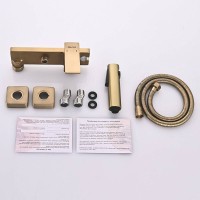 Гигиенический душ Shevanik S6105G-1, со смесителем, цвет золотой сатин