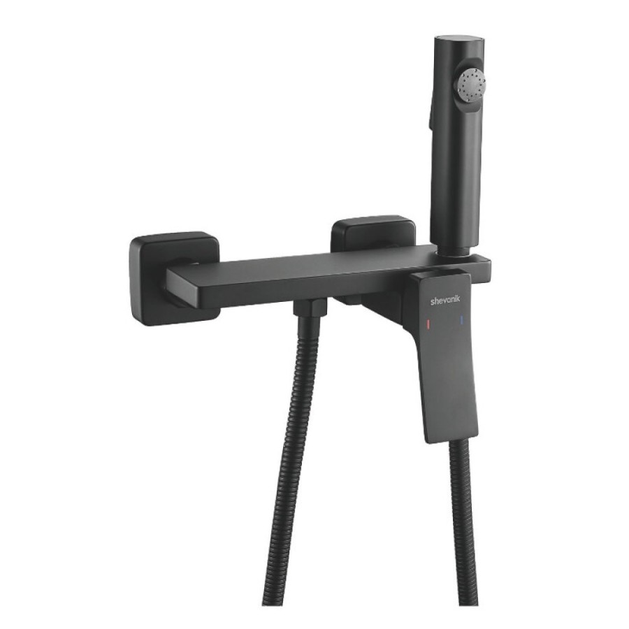 Гигиенический душ Shevanik S6105H-1, со смесителем, цвет черный матовый