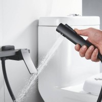 Гигиенический душ Shevanik S6105H-1, со смесителем, цвет черный матовый