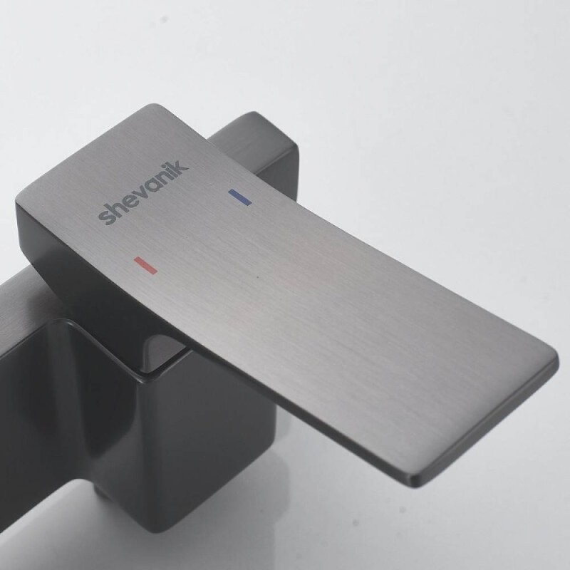Гигиенический душ Shevanik S6105T-1, со смесителем, вороненая сталь, gunmetal