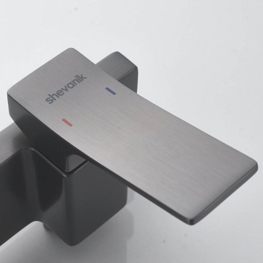 Гигиенический душ Shevanik S6105T-1, со смесителем, вороненая сталь, gunmetal