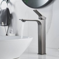 Смеситель для раковины Shevanik S6111T, вороненая сталь, gunmetal