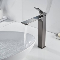 Смеситель для раковины Shevanik S6111T, вороненая сталь, gunmetal