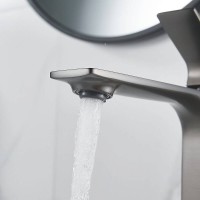 Смеситель для раковины Shevanik S6111T, вороненая сталь, gunmetal