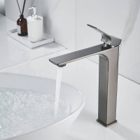 Смеситель для раковины Shevanik S6111T, вороненая сталь, gunmetal