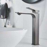 Смеситель для раковины Shevanik S6111T, вороненая сталь, gunmetal