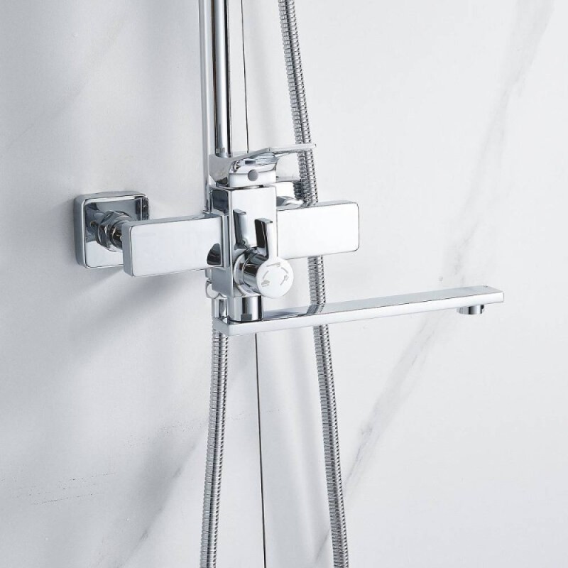 Душевая система Shevanik S6136, цвет хром