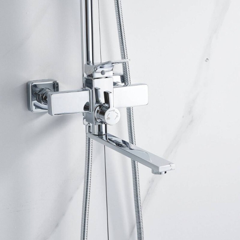 Душевая система Shevanik S6136, цвет хром
