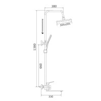 Душевая система Shevanik S6136C, цвет белый
