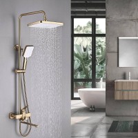 Душевая система Shevanik S6136G, цвет золотой сатин