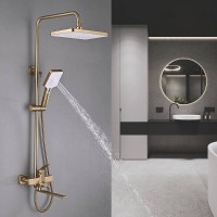 Душевая система Shevanik S6136G, цвет золотой сатин