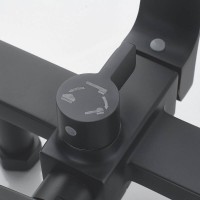Душевая система Shevanik S6136H, цвет черный матовый