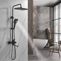 Душевая система Shevanik S6136H, цвет черный матовый