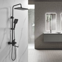 Душевая система Shevanik S6136H, цвет черный матовый