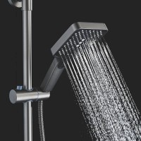 Душевая система Shevanik S6136T, вороненая сталь, gunmetal