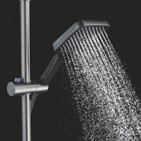 Душевая система Shevanik S6136T, вороненая сталь, gunmetal