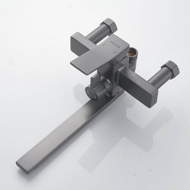 Душевая система Shevanik S6136T, вороненая сталь, gunmetal