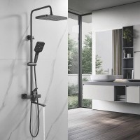 Душевая система Shevanik S6136T, вороненая сталь, gunmetal