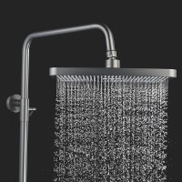 Душевая система Shevanik S6136T, вороненая сталь, gunmetal