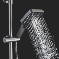 Душевая система Shevanik S6136T, вороненая сталь, gunmetal