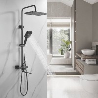 Душевая система Shevanik S6136T, вороненая сталь, gunmetal