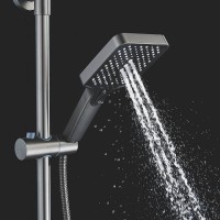 Душевая система Shevanik S6136T, вороненая сталь, gunmetal