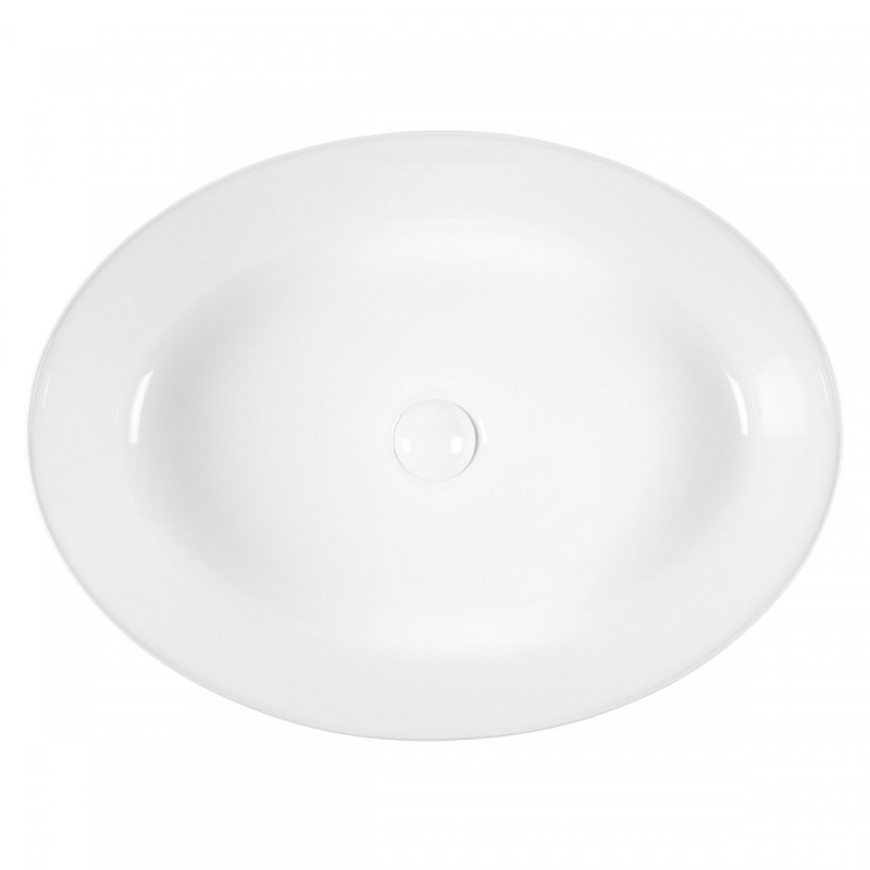 BOND S62-550 Раковина накладная овальная 55*40*14см белая